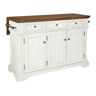 OSP Home Furnishings Cocina Kitchen Island with Wood  Drop Leaf Top