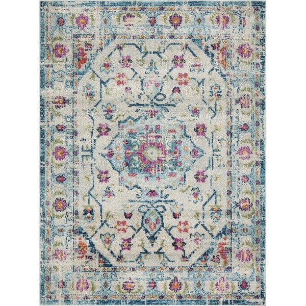 Jewel Distressed Vintage Boho Area Rug by Mod-Arte. Opens flyout.