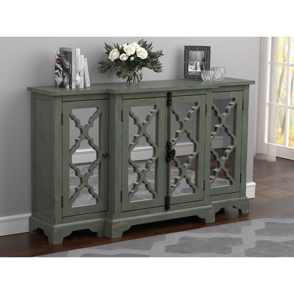 Shop Josephine Antique Blue 4-door Accent Cabinet - On Sale - Overstock - 30729118