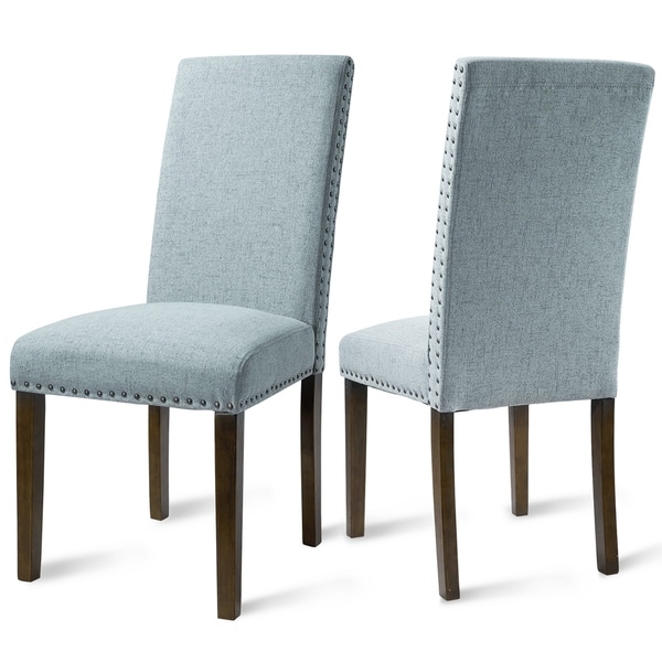 Set of 2 K LIVING DC-025 Beige Fabric Upholstered Dining Chairs