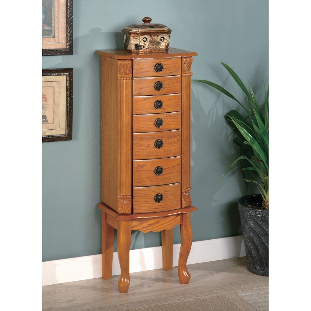 Harriet Honey 7-drawer Jewelry Armoire