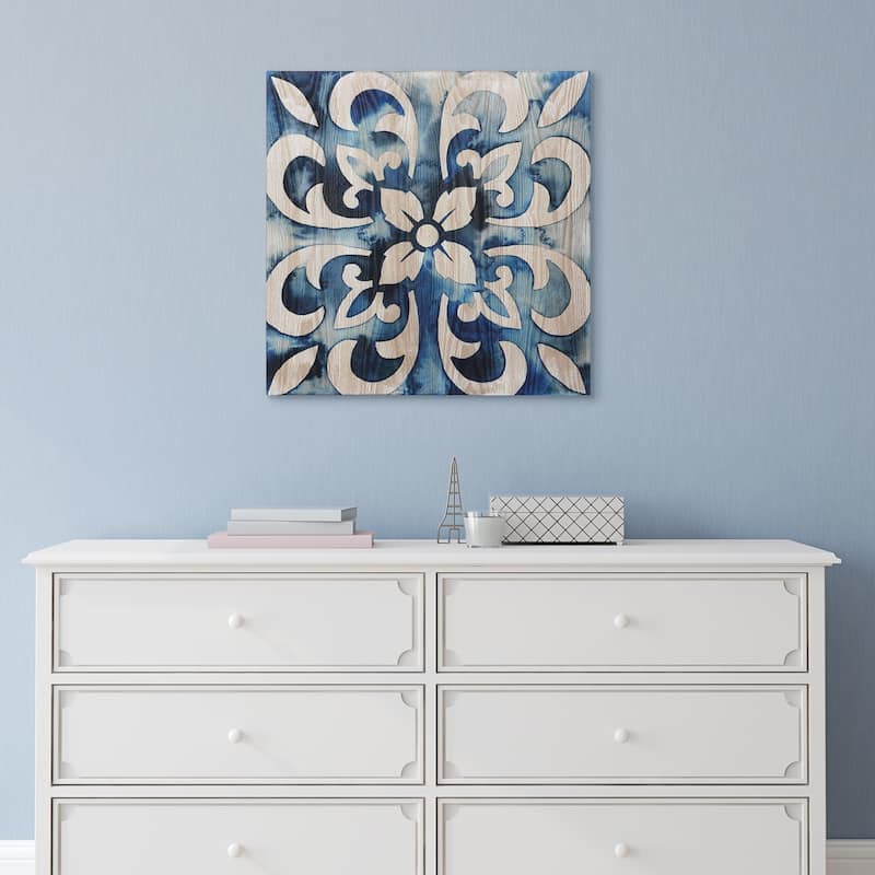 Carson Carrington Cobalt Tile II Abstract Wall Art