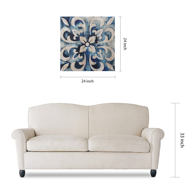 Carson Carrington Cobalt Tile II Abstract Wall Art