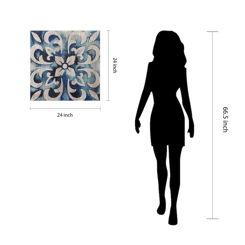 Carson Carrington Cobalt Tile II Abstract Wall Art