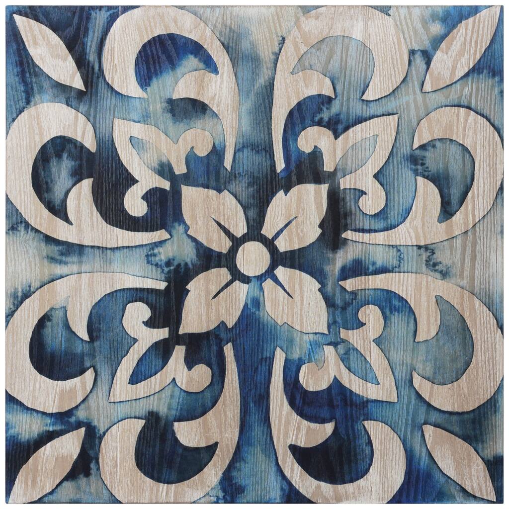 Carson Carrington Cobalt Tile II Abstract Wall Art
