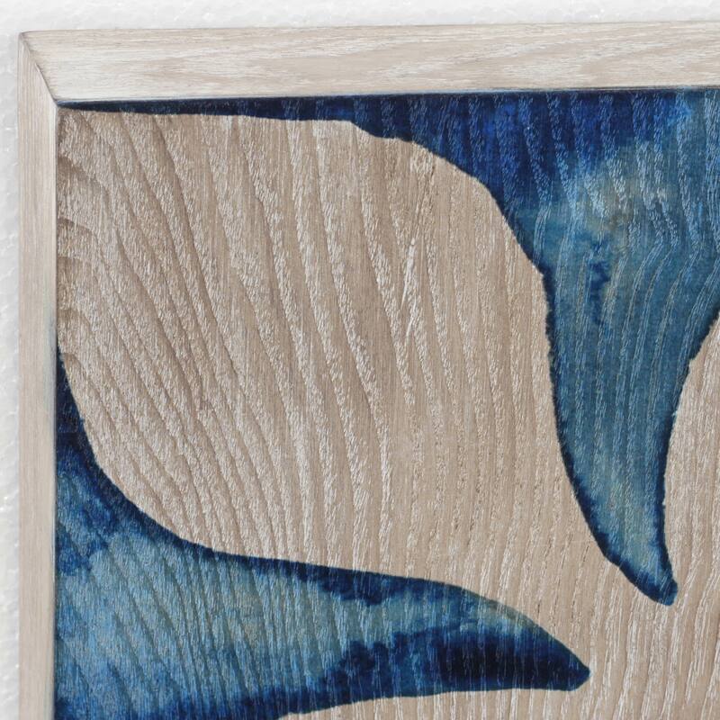"Cobalt Tile III" Fine Giclee Printed Directly on Hand Finished Ash Wood Wall Art