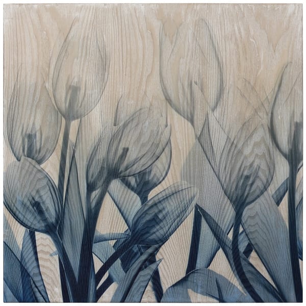 slide 2 of 9, Carson Carrington Blue Tulip Wall Art Giclee Printed Ahwood Wall Art