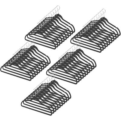 Whitmor Flocked Spacemaker Suit Hangers – Set Of 15 Black Slim Velvet Hangers For Closet Organization