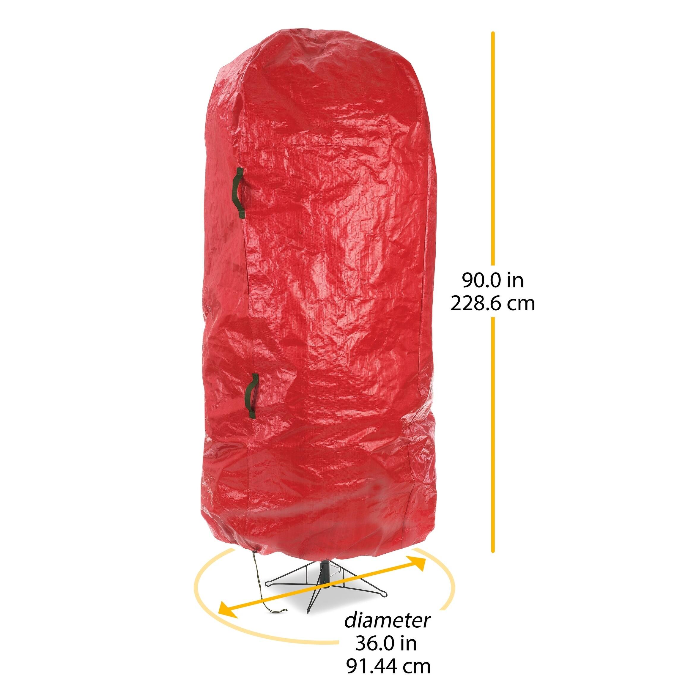Whitmor Christmas Standing Tree Bag to fit up to 7.5 ft Red 61298121