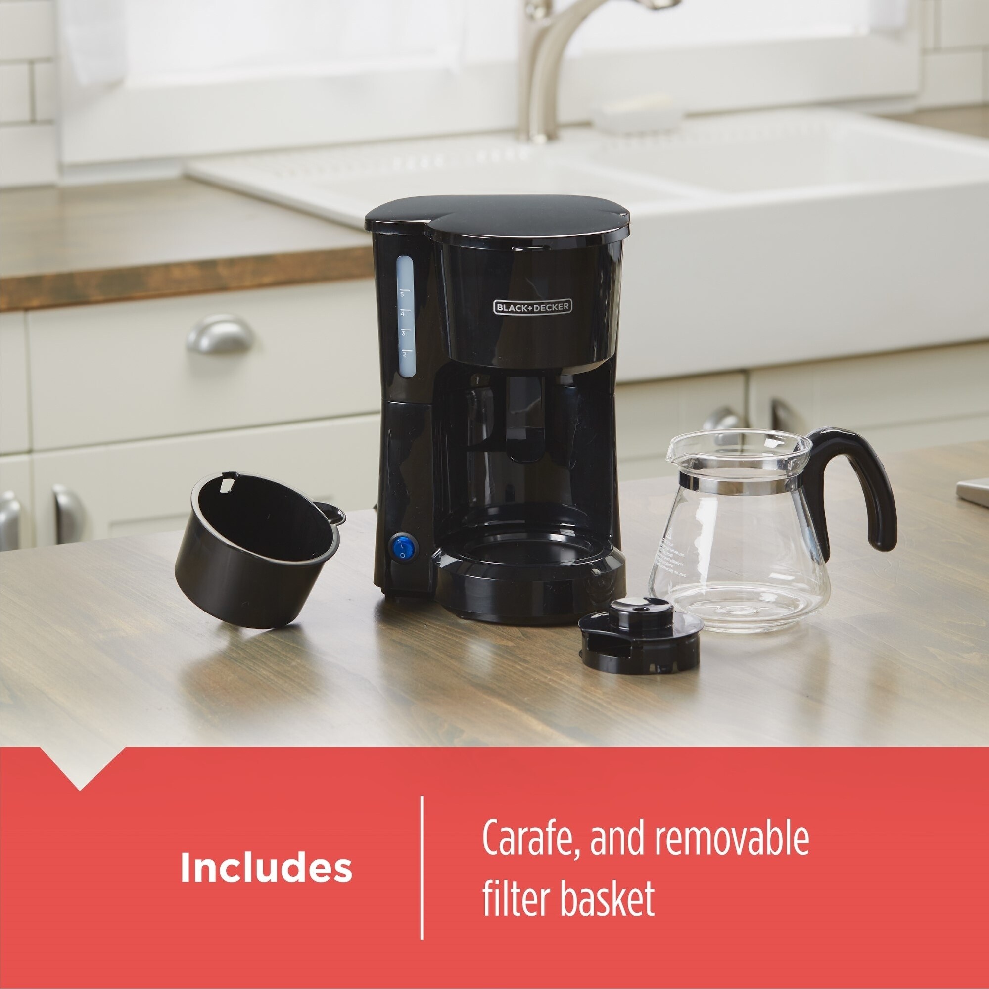 Black & Decker 5-Cup Coffeemaker, Black