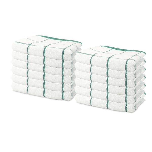 AOTBAT Kitchen Towels and Dishcloths Set 16 x 25 and 11 x 11 Dish Towels for Washing Dishes Dish Rags for Everyday Cooking and Baking Set of 12 Bulk Cotton Kitchen Towels Set