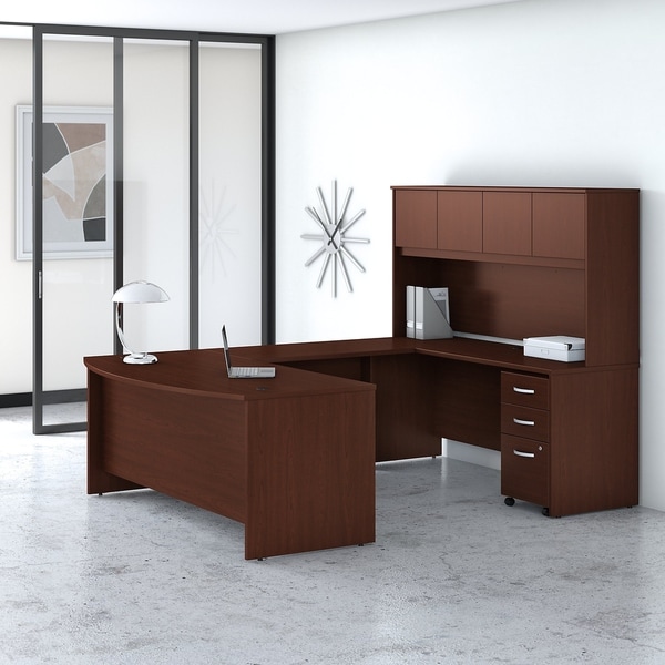 Studio C 72W U Desk with Hutch and Drawers by Bush Business Furniture