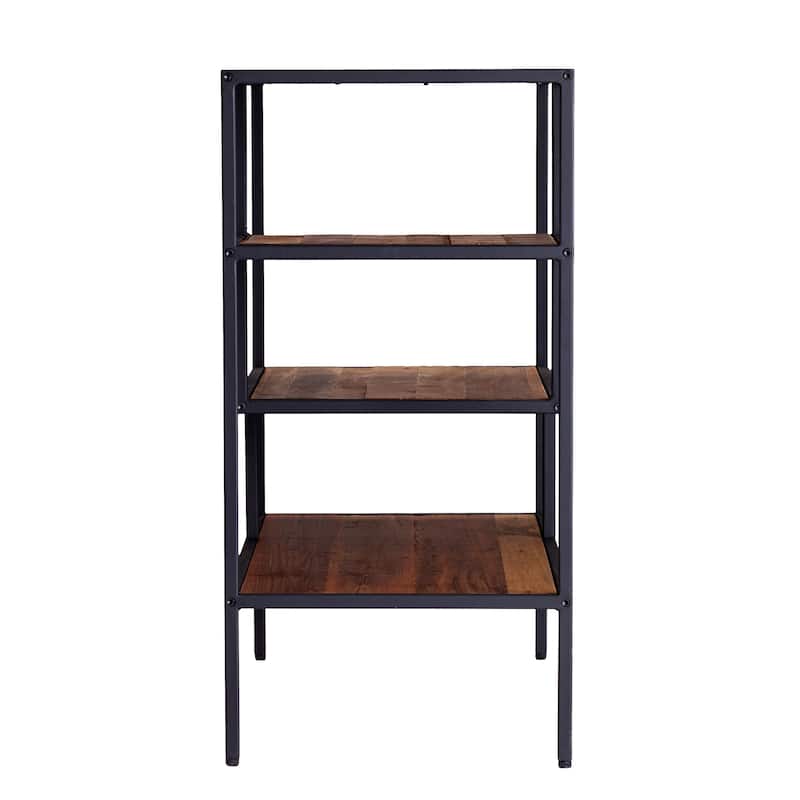 SEI Furniture Mathers Industrial Reclaimed Wood Bookcase Etagere