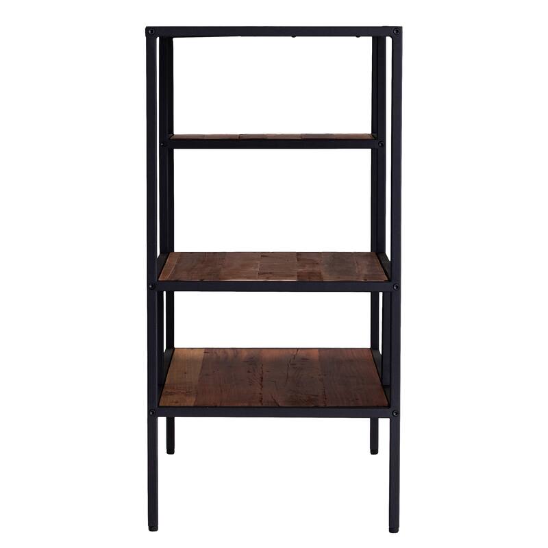 SEI Furniture Mathers Industrial Reclaimed Wood Bookcase Etagere
