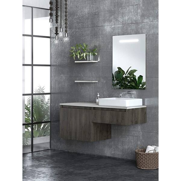 picture Floating Wood Vanity With Vessel Sink belvedere bath