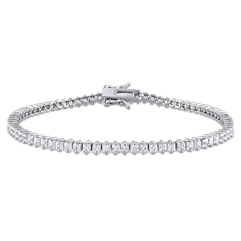 Miadora Sterling Silver Cubic Zirconia Tennis Bracelet
