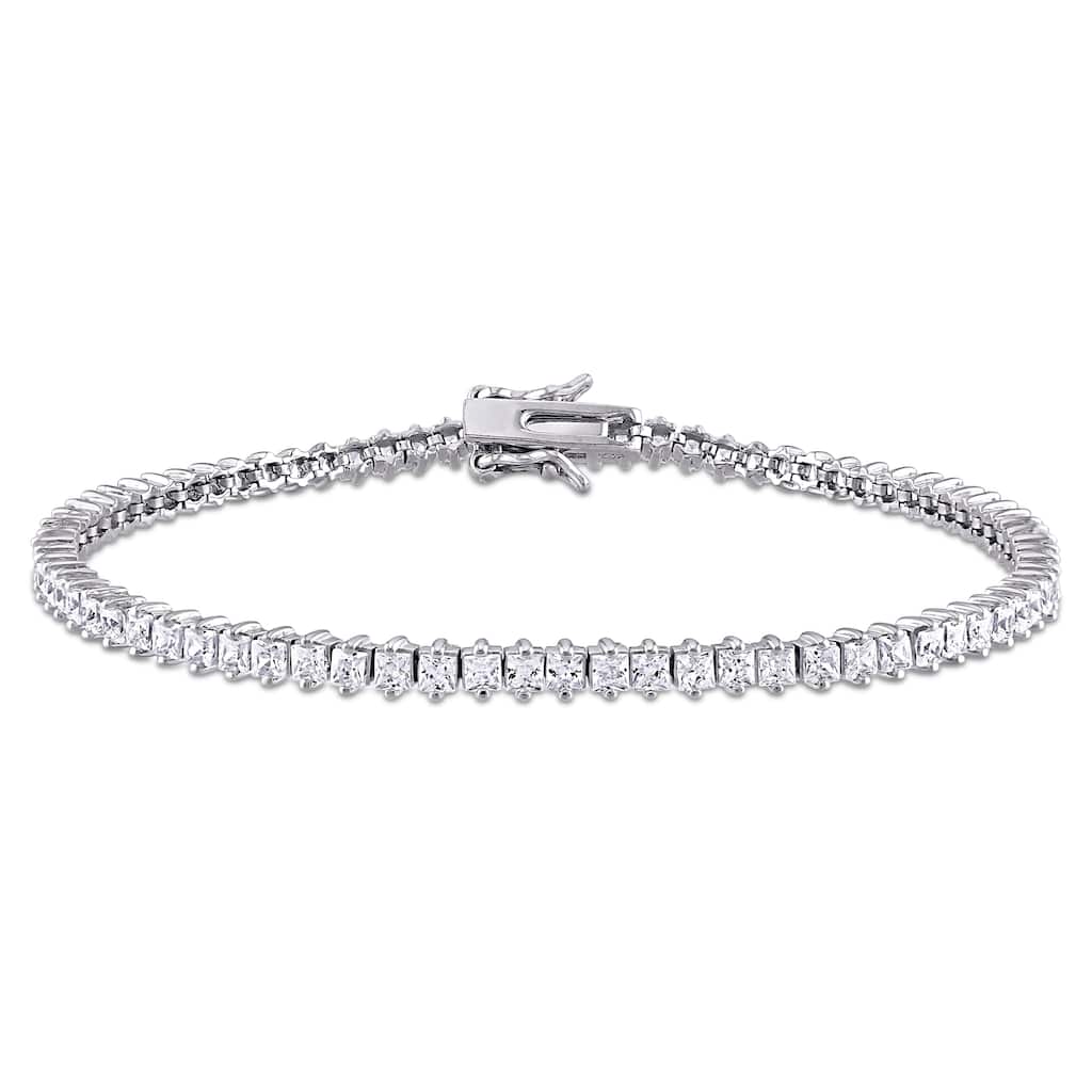 Miadora Sterling Silver Cubic Zirconia Tennis Bracelet