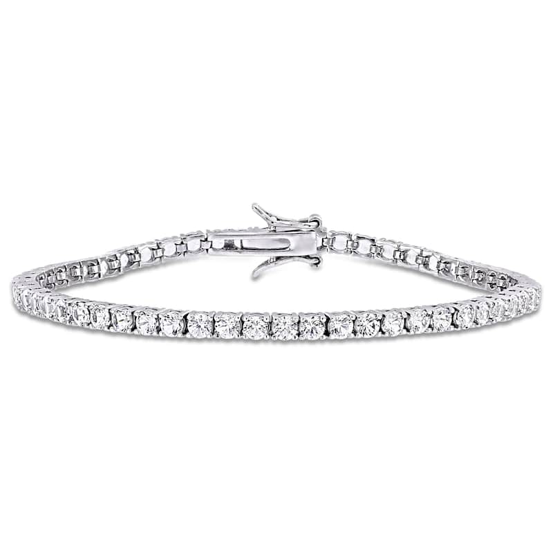 Miadora Sterling Silver Cubic Zirconia Tennis Bracelet