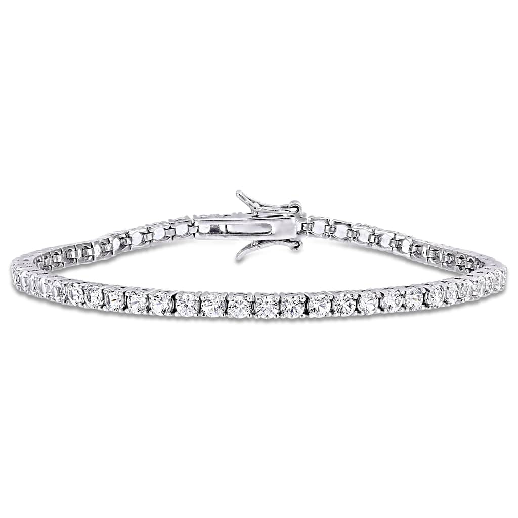 Miadora Sterling Silver Cubic Zirconia Tennis Bracelet