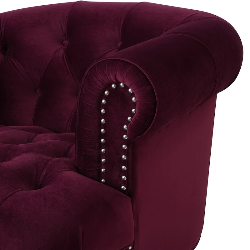 Glam Velvet Tufted Accent Chair