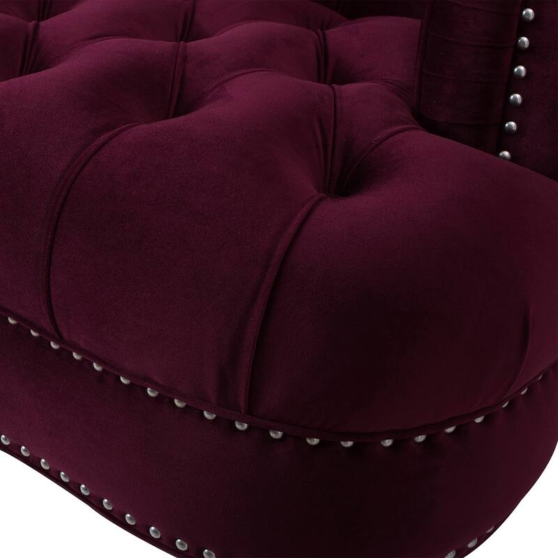 Glam Velvet Tufted Accent Chair