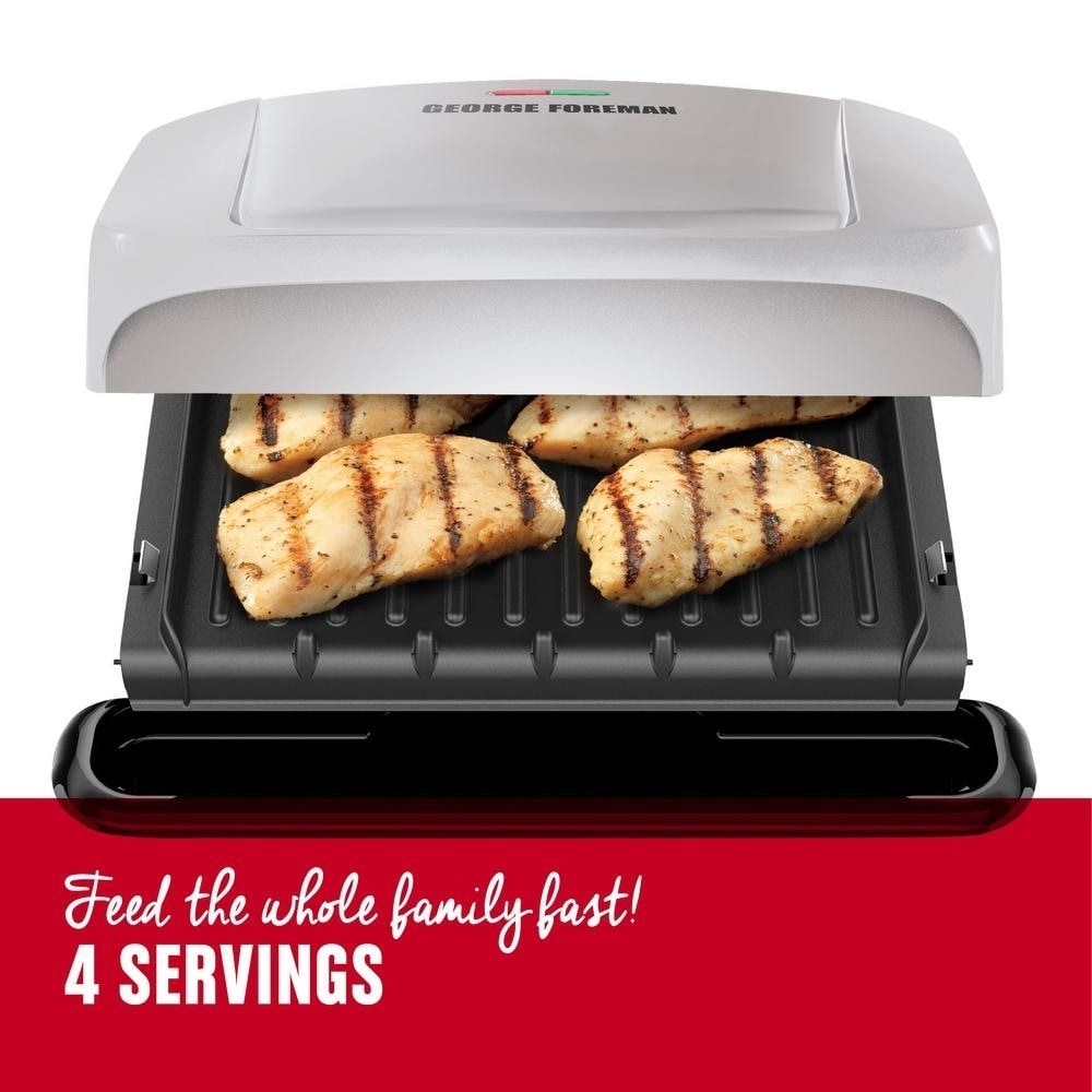 George Foreman Grill with Removeable Plates , White