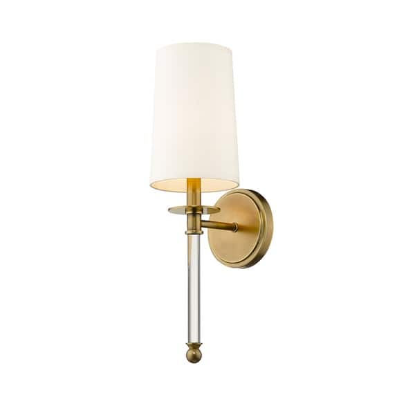 Mila 1 Light Wall Sconce - Rubbed Brass - Bed Bath & Beyond - 30733665