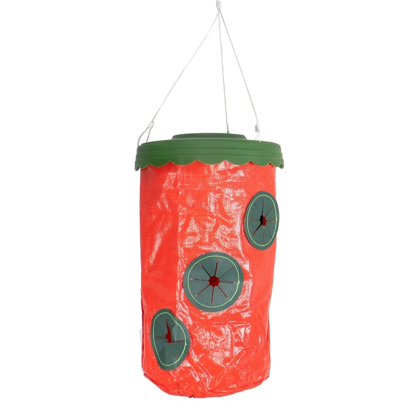 Vertical Strawberry & Herb Gardening Grow Bag Planter - Upside Down Herb Planter