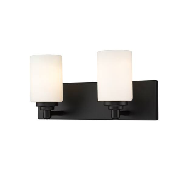 slide 1 of 1, Soledad 2 Light Vanity - Matte Black