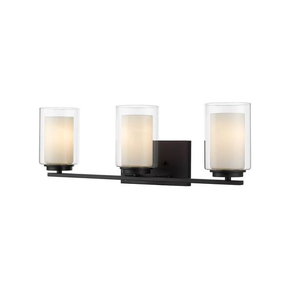 slide 1 of 1, Willow 3 Light Vanity - Matte Black