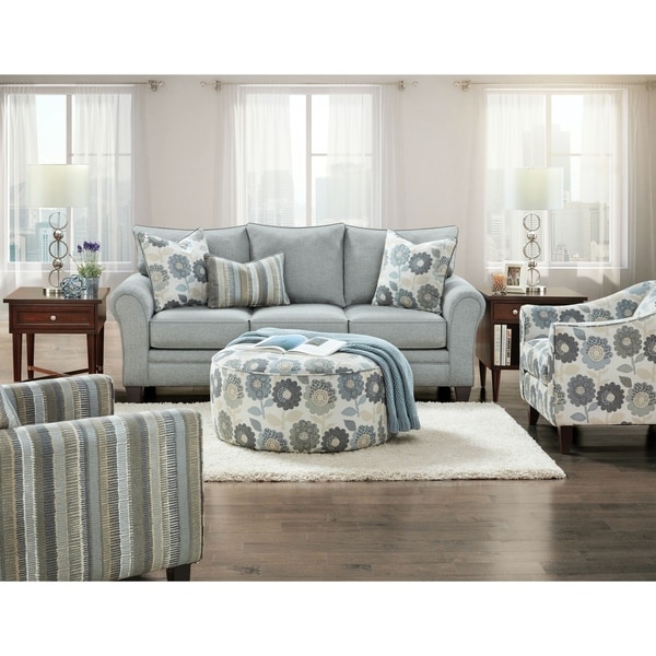 chambray accent chair