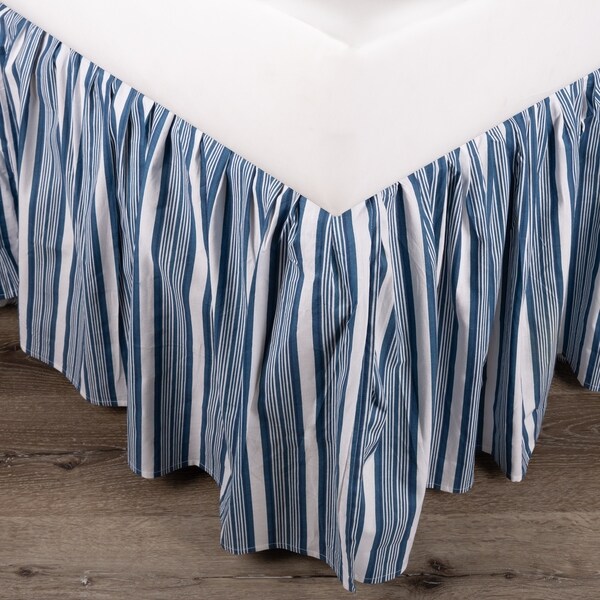 Cottage Home Darin Stripe 3 Piece Tuck in Bed Skirt - Overstock - 30734541