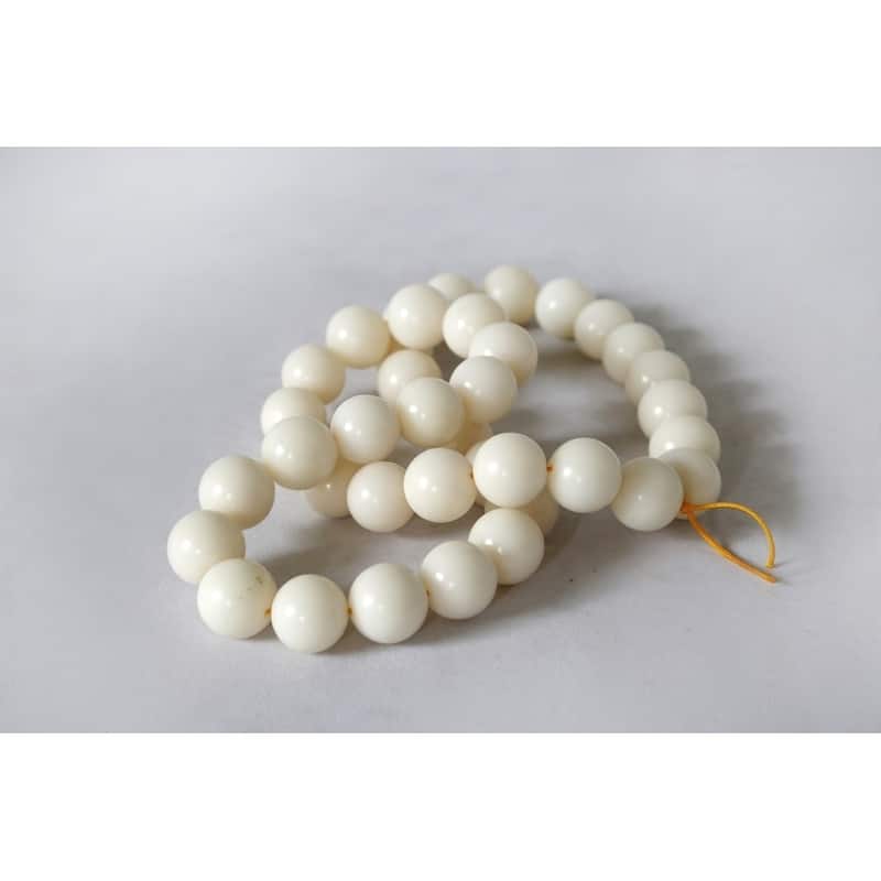 Artissance Decorative Bodhi Root Bead, 18 Inch Long, White