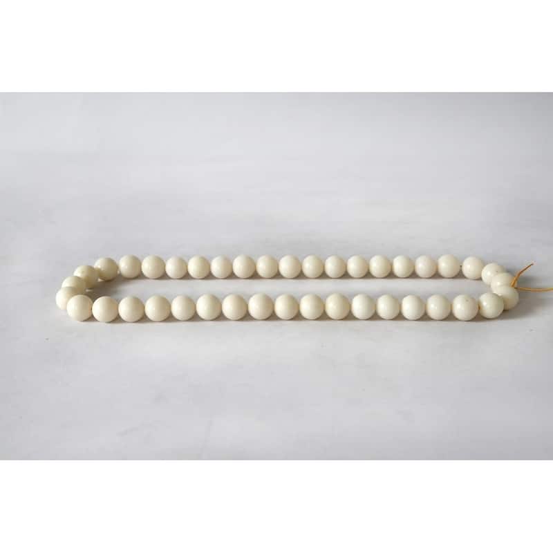 Artissance Decorative Bodhi Root Bead, 18 Inch Long, White