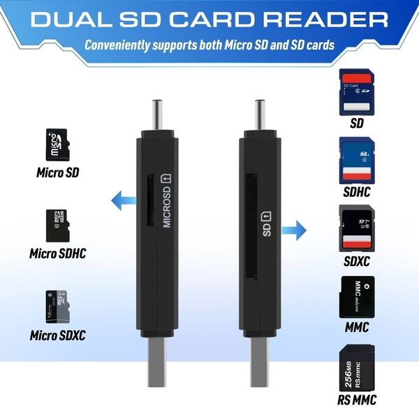 MMC Micro SDHC Card SD RS- MMC SD Card Reader SDHC USB 3.0 Type C SD Card Reader OTG Adapter for SDXC Micro SD Micro SDXC