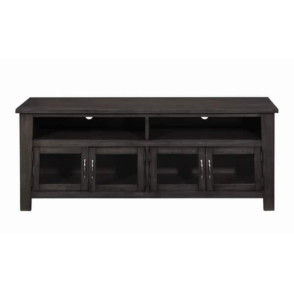 60 Inch Television Console with Open Shelves and Door Cabinets ...