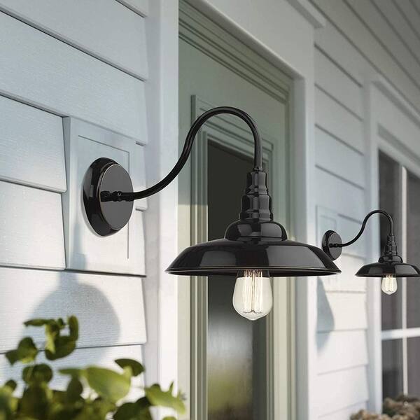 Outdoor Barn 1 Light Farmhouse Gooseneck On Farmhouse Gooseneck Light