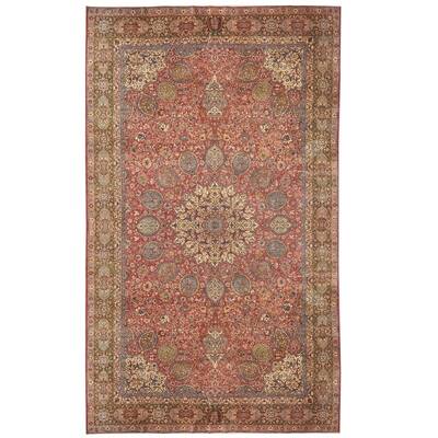 Handmade One-of-a-Kind Antique 1900's Royal Kerman Wool Runner (Iran) - 11'9 x 20'