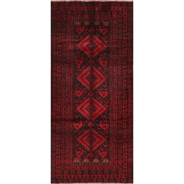 Shop Animal Pictorial Red Balouch Oriental Staircase Runner Rug