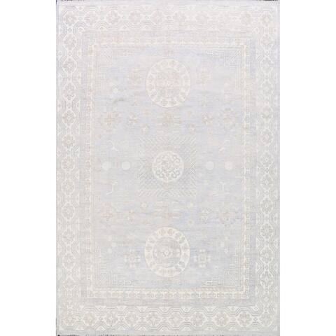 Geometric Khotan Oriental Area Rug Living Room Carpet Handmade Carpet - 9'0" x 12'6" - 9'0" x 12'6"