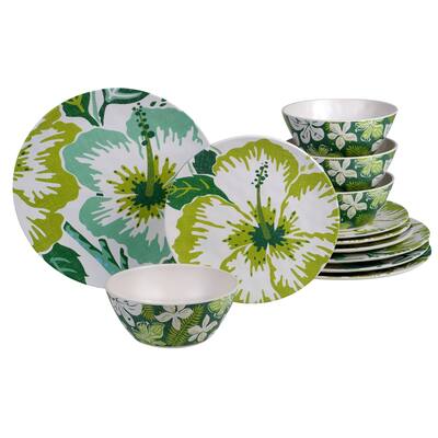 Certified International Tropicali 12-piece Melamine Dinnerware Set (Service for 4)