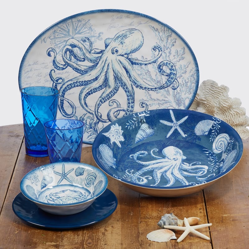 Certified International Oceanic 7.5-inch Melamine All Purpose Bowl (Set of 6)