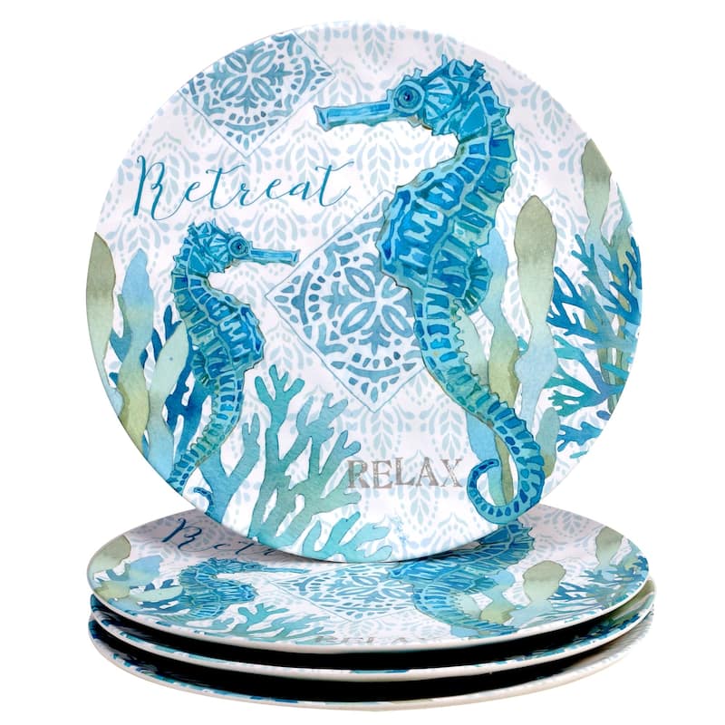 Certified International Beachcomber 12-piece Melamine Dinnerware Set (Service for 4)