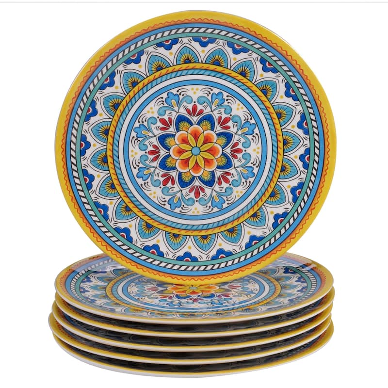Certified International Portofino 11-inch Melamine Dinner Plates (Set of 6)