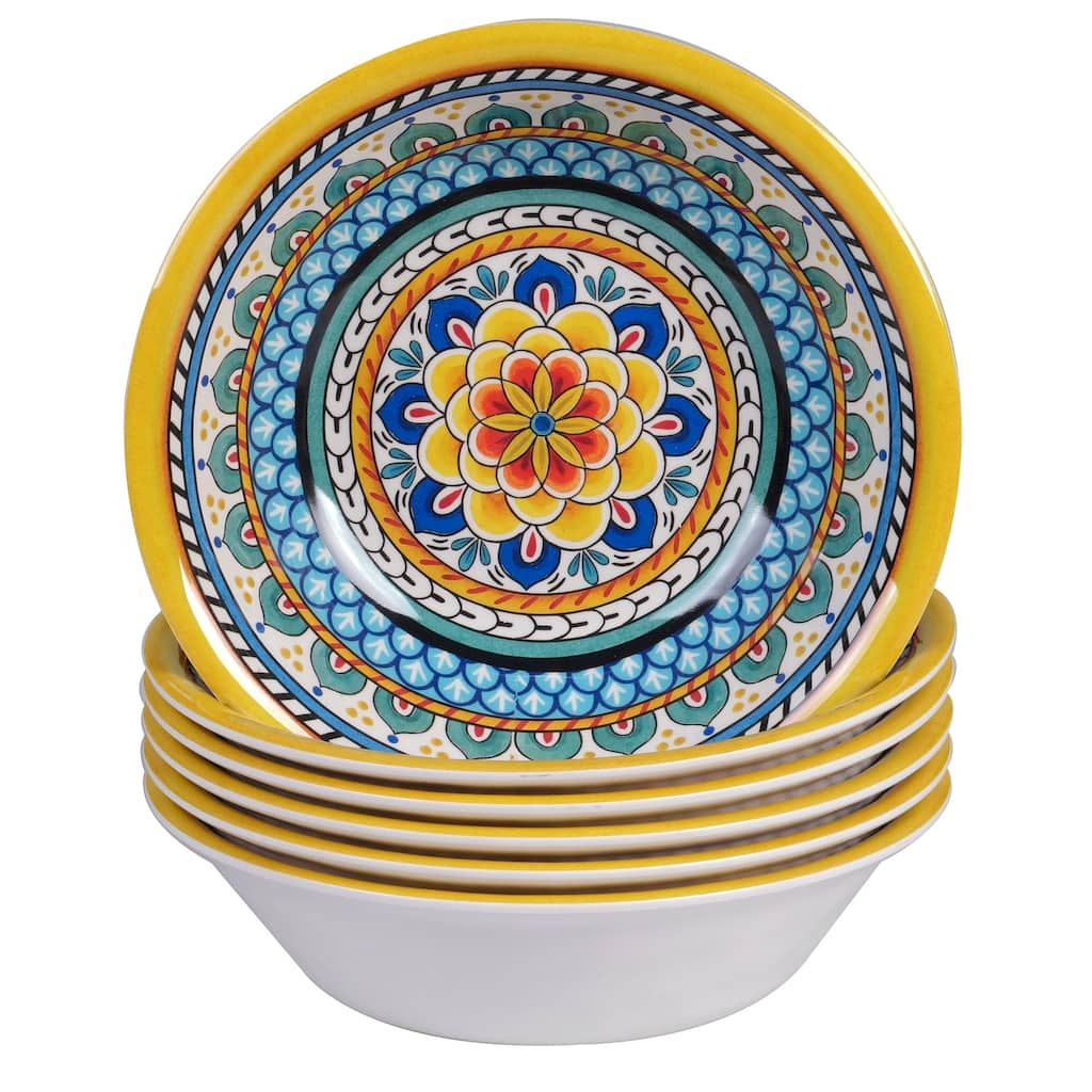 Certified International Portofino 7.5-inch Melamine All Purpose Bowl (Set of 6)