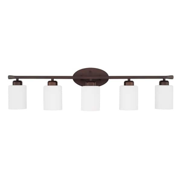 Dixon 5 Light Bath Vanity Fixture 30740510 Bronze Dixon 5 Light Bath Vanity Fixture