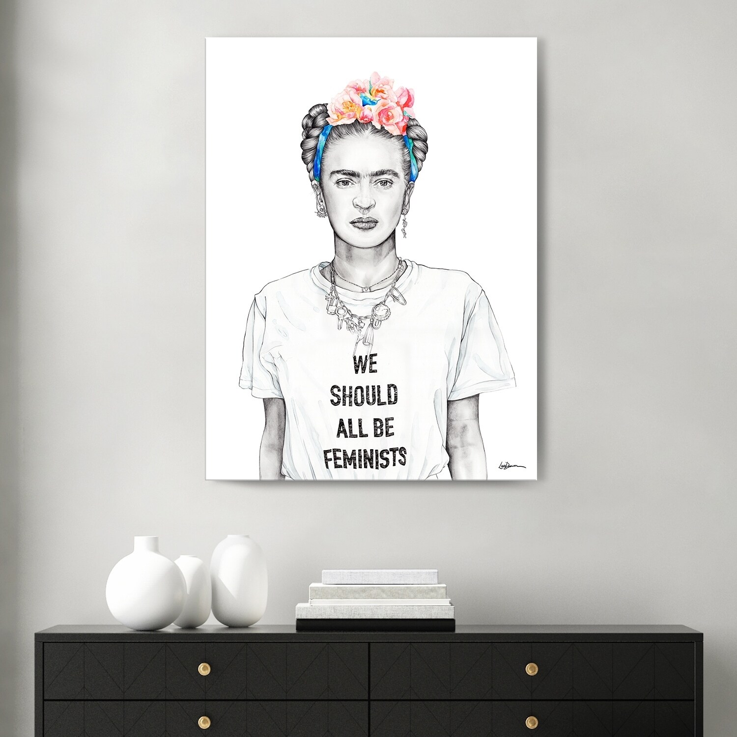 Shop Frida Feminist Canvas Wall Art By Laurie Duncan Overstock 30740527