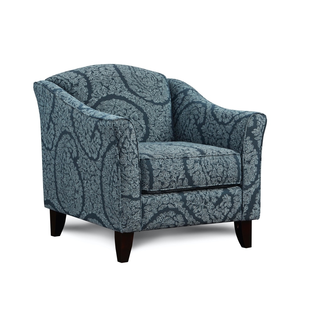 navy blue paisley accent chair