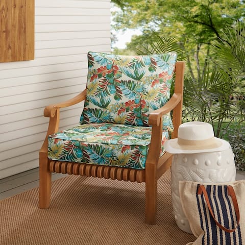 Tropical Flora Indoor/Outdoor Corded Pillow and Cushion Set by Havenside Home