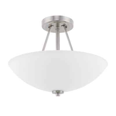 2-light Semi-Flush Mount